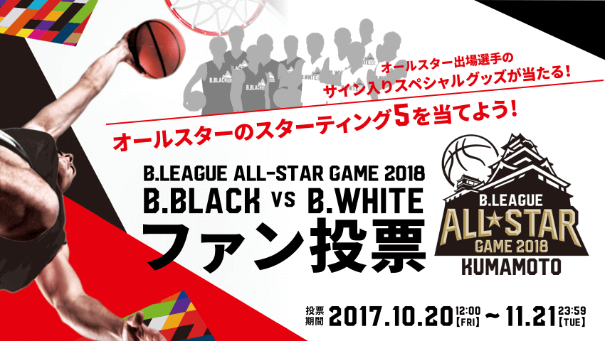 B.LEAGUE ALL-STAR GAME 2018 ファン投票